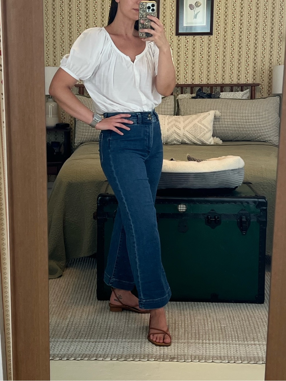 Faherty Harbor Stretch Terry Wide Leg Jean